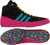 adidas Aq3327 mens Wrestling Shoe, Black/Cyan/Pink, 9.5 UK