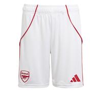 adidas Arsenal Home Shorts 2025 2026 Juniors 11-12 Years White/Red