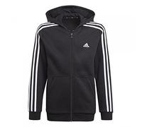 adidas B 3s Fz Hd Children's Sweatshirt, boys, Sweatshirt, GQ8900, black White, 14 Years