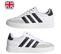 Adidas BARREDA Men’s Trainers Size 9.5 White Suede Leather Sneakers NEW UK