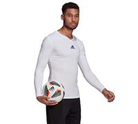 adidas Base Layer Mens Team Football Training Sports Top White