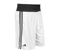 adidas Base Punch Boxing Shorts - Small, White - Made from Lightweight Polyester, with a Large & Elasticated Waistband, Breathable & Stretchable Shorts for Sparring, Workout & Martial Arts