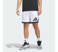 adidas Men's Basketball Badge of Sport Short, White/Black, XS 7 inch