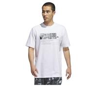adidas Basketball Graphic T-Shirt, Cotton, White