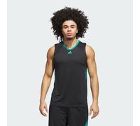 adidas Men's Basketball Legends Tank, Black/Pure Teal, S