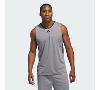 adidas Men's Basketball Legends Tank, Grey Three/Black, 4XL