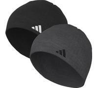 Adidas Beanie 2-Pack - Standard Fit Winter Knit Hat Skull Cap Winter Hat, Black/White/Grey, Six Black, One Size Mens