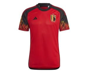 Adidas Belgium Home Mens Short Sleeve Jersey 2022 Colour: Red, Size: Medium