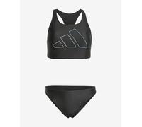 adidas Women's Big Bars Y-Back Bikini, Black, 34
