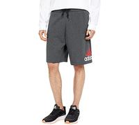 adidas Big Logo Fleece Shorts Dark Grey Heather/Scarlet/White MD