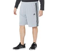 adidas Big & Tall Designed 2 Move 3-Stripes Primeblue Shorts, Halo Silver/Black, 4X-Large Big
