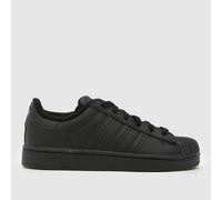 adidas Black Superstar II Junior Trainers UK 2 (EU 34)