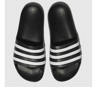 adidas Black & White Adilette Aqua Youth Sandals UK 5 (EU 37)
