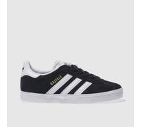 adidas Black & White Gazelle Junior Trainers UK 2