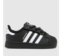 adidas Black & White Superstar II Toddler Trainers UK 4 (EU 20)