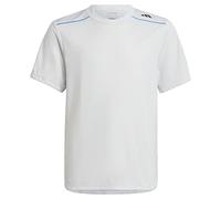 adidas Boy's AEROREADY Tee, Dash Grey/Blue Fusion/Blue Fusion Met., 7-8 Years