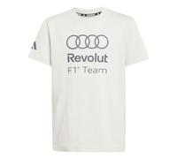 adidas Boy's Audi Formula ONE Team DNA Graphic TEE Youth, Chalk Pearl, 7-8 Years