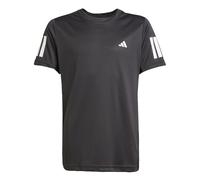 adidas Boy's Boys Club Tennis 3-Stripes T-Shirt, Black, 7-8 Years