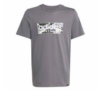 adidas Boy's CAMO Linear Junior Boys Graphic TEE, Grey Five, 9-10 Years