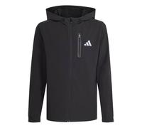 Adidas Boys Hooded Tech Woven Jacket Colour: Black, Size: 7-8 years