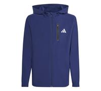 Adidas Boys Hooded Tech Woven Jacket Colour: Dark Blue, Size: 13-14 years