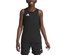 adidas Boys Junior Adizero Team Singlet T-Shirt, 7-8 Years Black/White