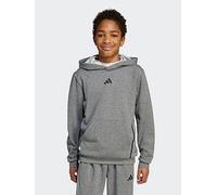adidas Boys Junior Training Game & Go Hoodie, Grey Five Mel/Black, Size 5-6 Years Grey Five Mel/Black