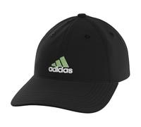 adidas Boy's Kids Girl's Ultimate Washed Cotton Relaxed Adjustable Fit Cap Baseball, Black/White/Semi Spark Green, One Size
