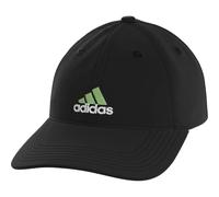 adidas Boy's Kids Girl's Ultimate Washed Cotton Relaxed Adjustable Fit Cap Baseball, Black/White/Semi Spark Green, One Size