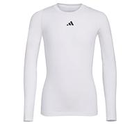 adidas Boys' Long Sleeve AEROREADY Techfit Top, White, Large (14/16)