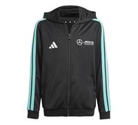 adidas Boys Mercedes - AMG Petronas Formula One Team Full Hooded Track Top, Black/White, Medium