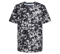 adidas Boys' Short Sleeve Cotton Camo Print T-Shirt, Black and Grey Print, M