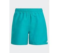 adidas Boy's Solid Swim Shorts, Pure Teal/White, Size 5-6 Years Pure Teal/White
