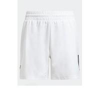adidas Boys Tennis Club 3 Stripe Short, White, Size 9-10 Years White