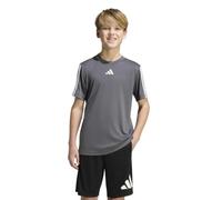 adidas Boy's Train Essentials 3-Stripes Shirt, Grey Five/White, 15-16 Years