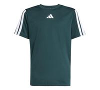 adidas Boy's Train Essentials 3-Stripes T-Shirt, Aurora Ivy/White, 11-12 Years