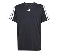 adidas Boy's Train Essentials 3-Stripes T-Shirt, Black/White, 13-14 Years