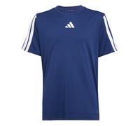 adidas Boy's Train Essentials 3-Stripes Shirt, Dark Blue/White, 7-8 Years