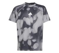 adidas Boy's Training TEE with Allover Graphic, Carbon/Black, 7-8 Years