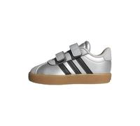 adidas Boy's Unisex VL Court 3.0 Shoes Kids, Silver met./core Black/LGH Solid Grey, 4 UK Child