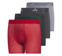 adidas Boys Microfibre Boxer Shorts Set of 4 Athletic Fit Designed for Active Sports and All Day Comfort, Better Scarlet/Active Brown/Black, L