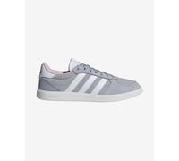 adidas Breaknet Sleek Suede Shoes Grey White Women - 6UK