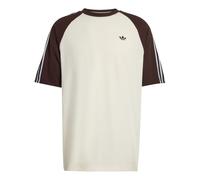 adidas Britcore Ringer Short Sleeve T-Shirt 'Off White Aurora Coffee' HZ3830 XS