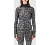 adidas BY STELLA MCCARTNEY Animalier Print Zip-Up Turtleneck Sweatshirt - Size: M - female