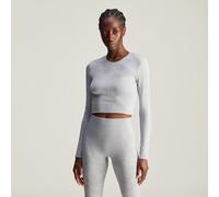 adidas by Stella McCartney Womens TrueStrength Seamless Long Sleeve Yoga Top - Grey Recycled Material - Size X-Small