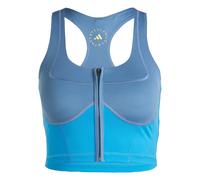 ADIDAS by Stella McCartney Womens Two-Tone Zipped Crop Top - Blue - Size X-Small