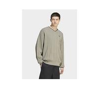 adidas Cable Knit V-neck Sweater - Green - Mens L