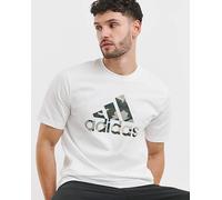 adidas Camo Logo T-Shirt Adidas adidas Camo Logo T-Shirt White XL44/48