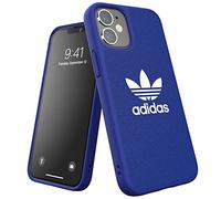 adidas Case Compatible for iPhone 12 Mini 5.4", Original Shaped PU Format Case, Protective Case, Power Blue