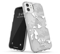 adidas Case Designed for iPhone 11 Case, Transparent Drop-Tested Cases, Shockproof Raised Edges, Original Snap Case Protective Case, Transparent/White
